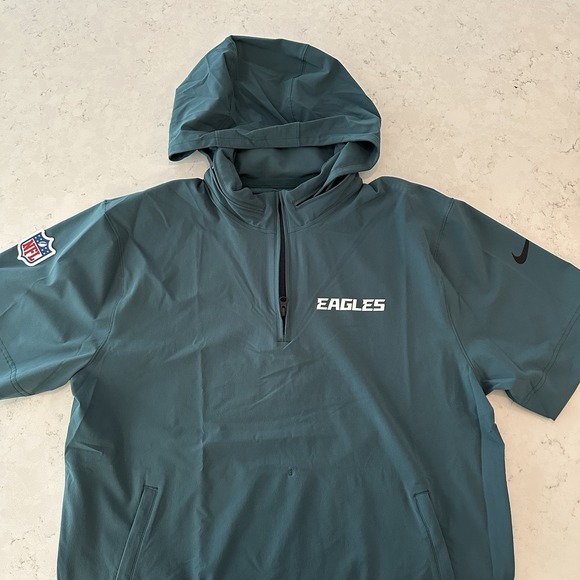 Nike Philadelphia Eagles Coaches Jacket Mens XXL Sideline 1/2 Zip Hooded NWOT - Picture 1 of 5